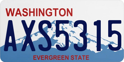 WA license plate AXS5315
