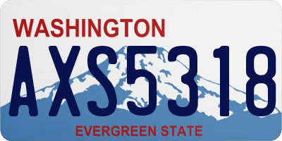 WA license plate AXS5318