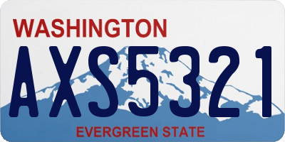 WA license plate AXS5321