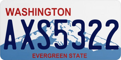 WA license plate AXS5322
