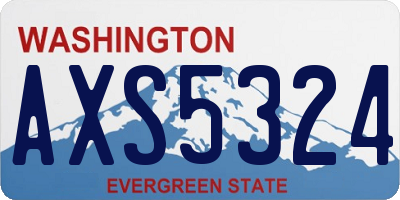 WA license plate AXS5324