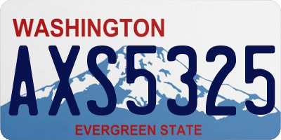 WA license plate AXS5325
