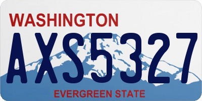 WA license plate AXS5327