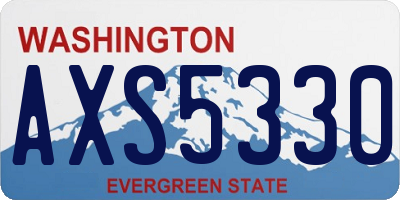 WA license plate AXS5330