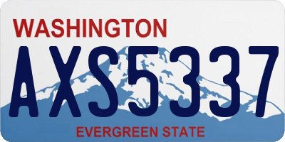 WA license plate AXS5337