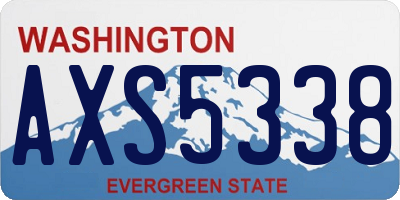 WA license plate AXS5338