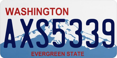 WA license plate AXS5339