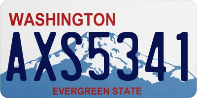 WA license plate AXS5341
