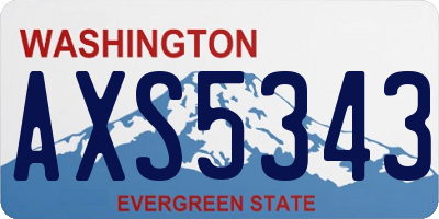 WA license plate AXS5343