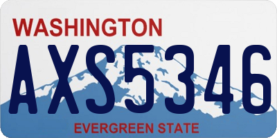 WA license plate AXS5346