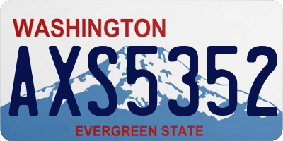 WA license plate AXS5352