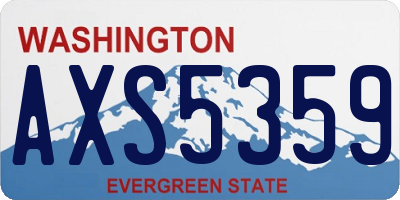 WA license plate AXS5359