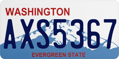 WA license plate AXS5367