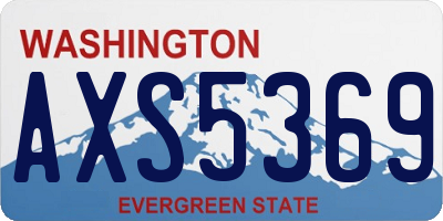 WA license plate AXS5369
