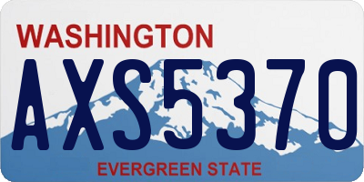 WA license plate AXS5370