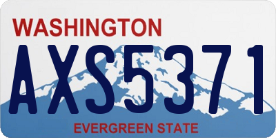 WA license plate AXS5371