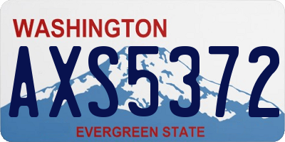 WA license plate AXS5372