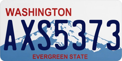 WA license plate AXS5373