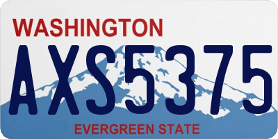 WA license plate AXS5375