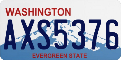 WA license plate AXS5376