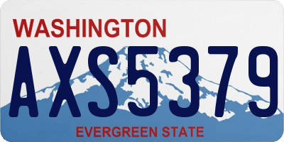 WA license plate AXS5379