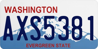 WA license plate AXS5381