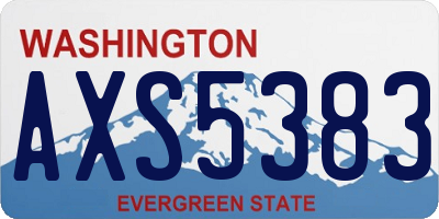 WA license plate AXS5383