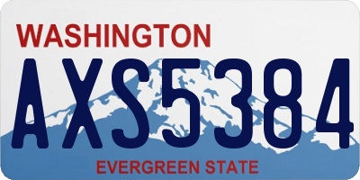 WA license plate AXS5384