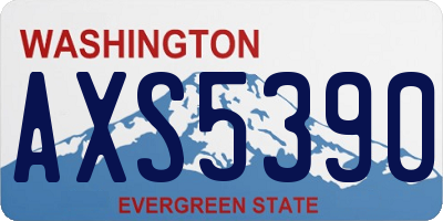 WA license plate AXS5390
