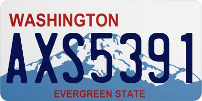 WA license plate AXS5391