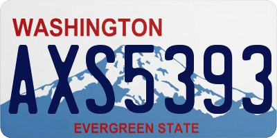 WA license plate AXS5393
