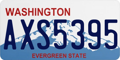 WA license plate AXS5395