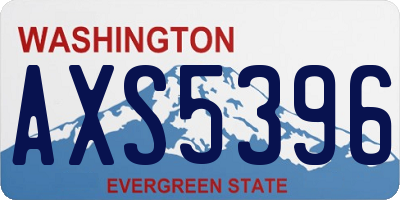 WA license plate AXS5396