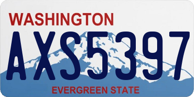 WA license plate AXS5397