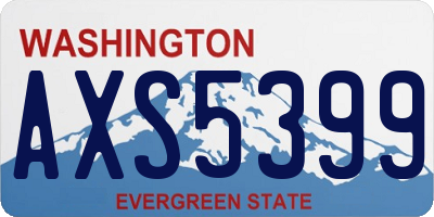 WA license plate AXS5399
