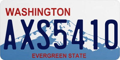 WA license plate AXS5410