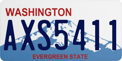 WA license plate AXS5411