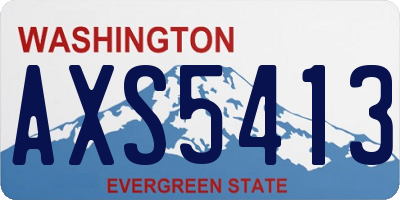 WA license plate AXS5413