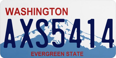 WA license plate AXS5414