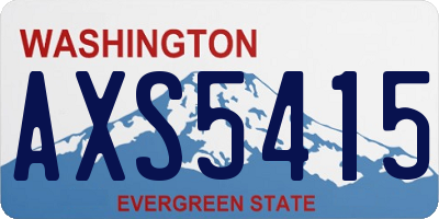 WA license plate AXS5415