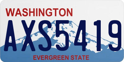 WA license plate AXS5419