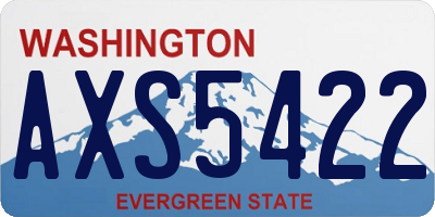 WA license plate AXS5422