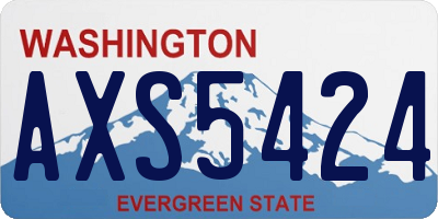 WA license plate AXS5424