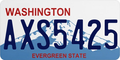 WA license plate AXS5425