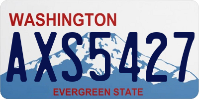 WA license plate AXS5427