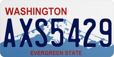 WA license plate AXS5429