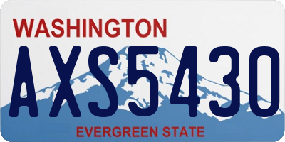 WA license plate AXS5430