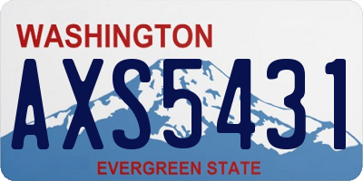 WA license plate AXS5431
