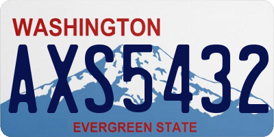 WA license plate AXS5432