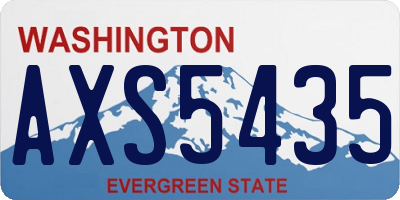 WA license plate AXS5435
